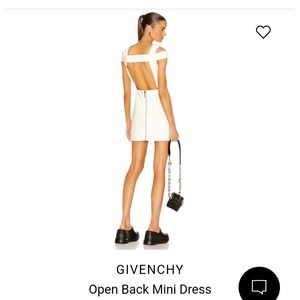 Givenchy open back mini dress